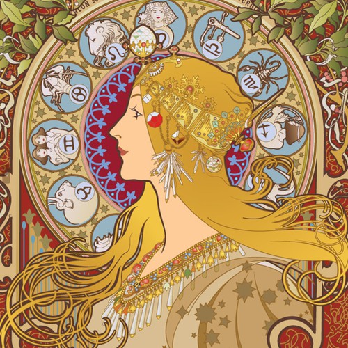 Alfons Mucha Vector Art