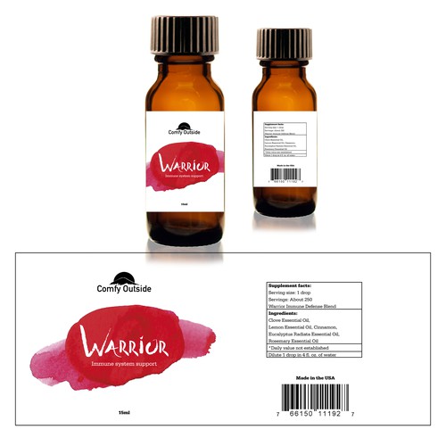 Label concept for essential oil