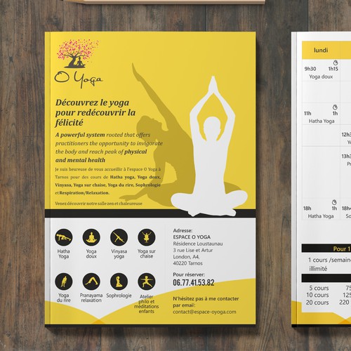 Leaflet Design for a yoga studio