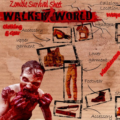 Create a Zombie survival template  for Walkerz World