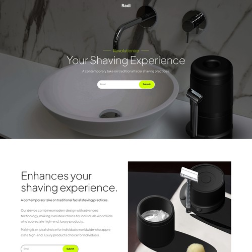 Landing page (Radi)