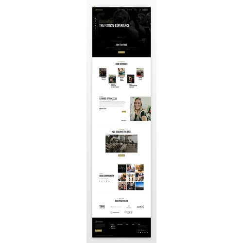 Fitness Studio / Web Design Concept 2