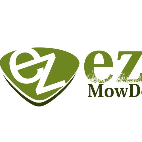 Create an eye-catching lawn maintenance company illustration for EZ Mow Delaware