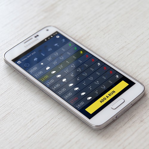  Clean design for a unique running app.