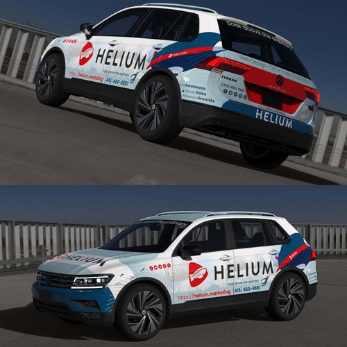 Car wrap - Helium, digital marketing agency