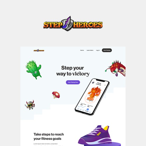 UX/UI Design contest submission: StepHeroes