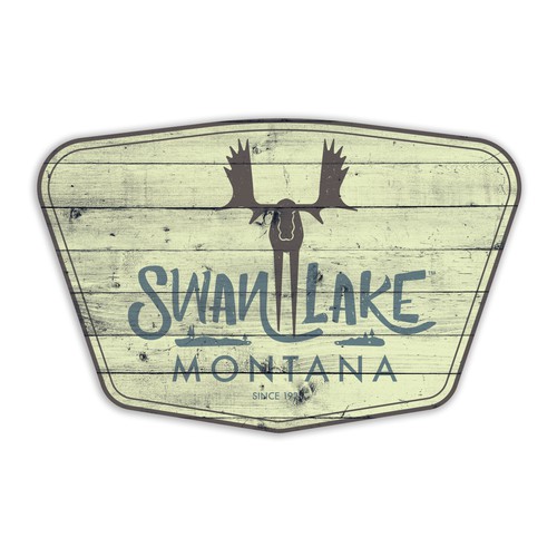 Swan Lake Vintage Sign