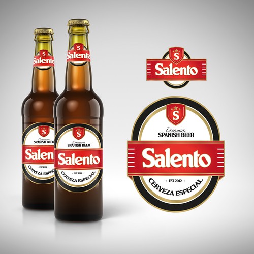 Beer label design, mockup design concept.
