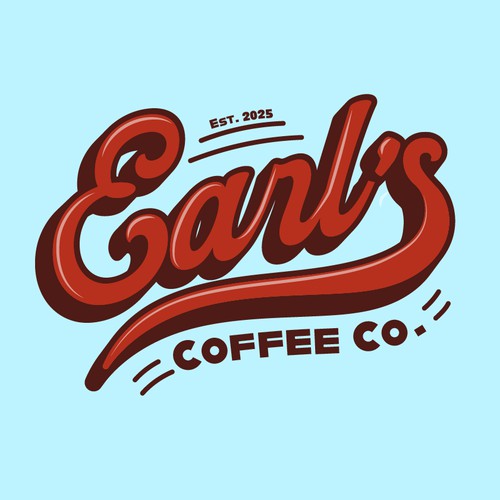 Classic & Bold hand lettered Logo for a coffee shop