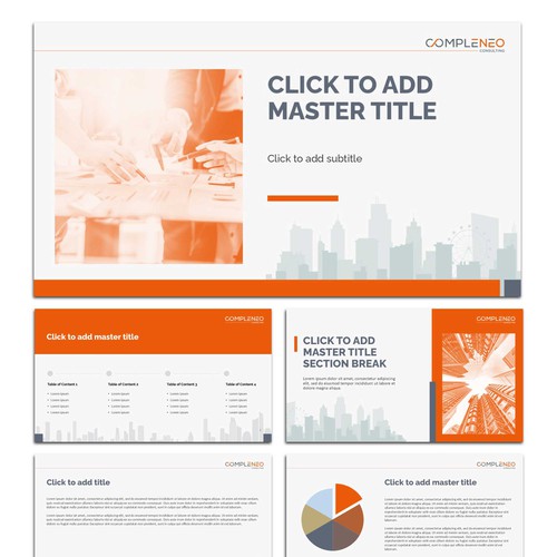 Corporate presentation template design