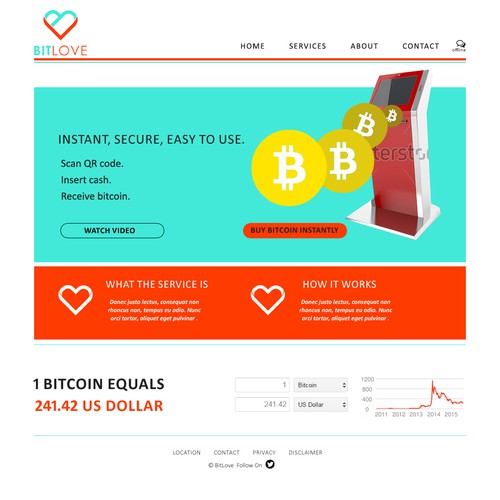 A simple bitcoin webdesign