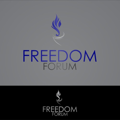 Design a logo for FreedomForum, the world's future largest liberty discussion!