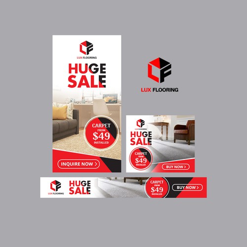 Lux Flooring Huge Sale Banner Ad