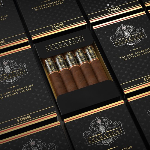 Box and cigar ring design, 3D visualization