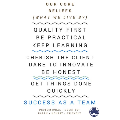 Fun poster for core beliefs