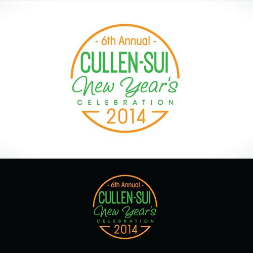 Create logo for two families New Years celebration