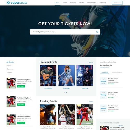 Ticket selling website