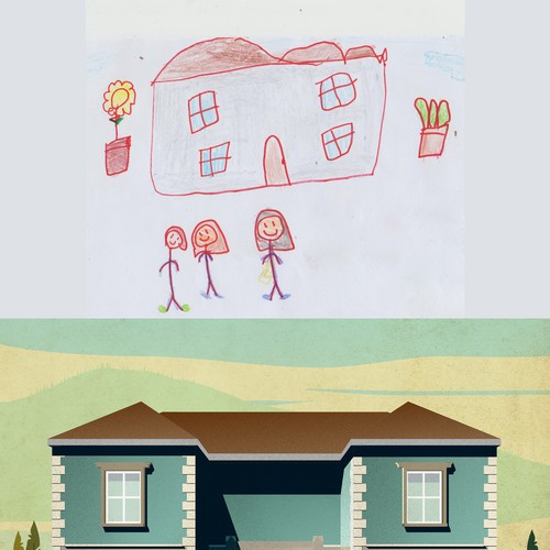 kid's drawing remake