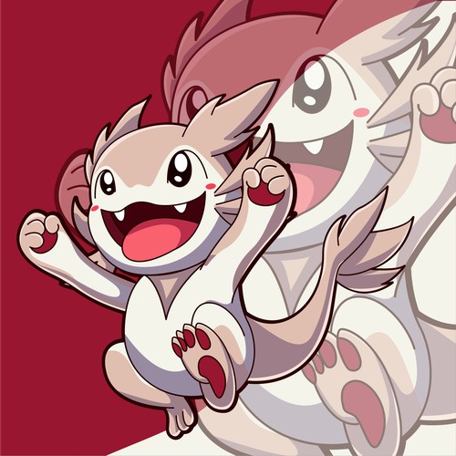 Pokemon cartoon mascot logo