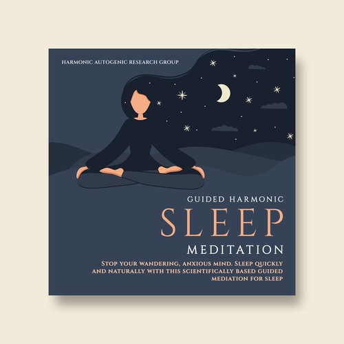 Abstract dark on dark sleep meditation book cover