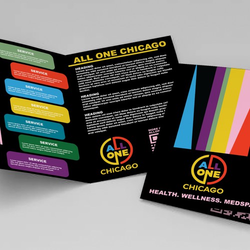 Colorful half fold brochure design