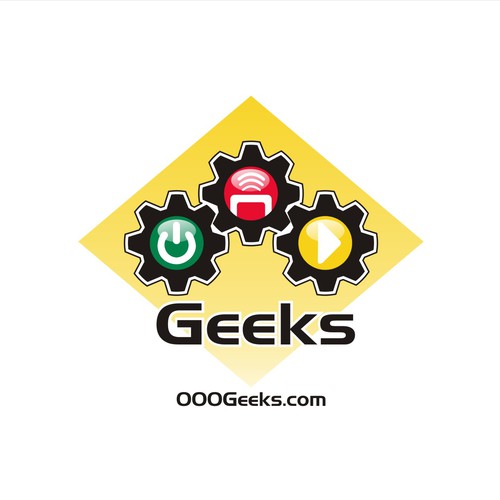 Bold, creative, symbolic logo for 000Geeks