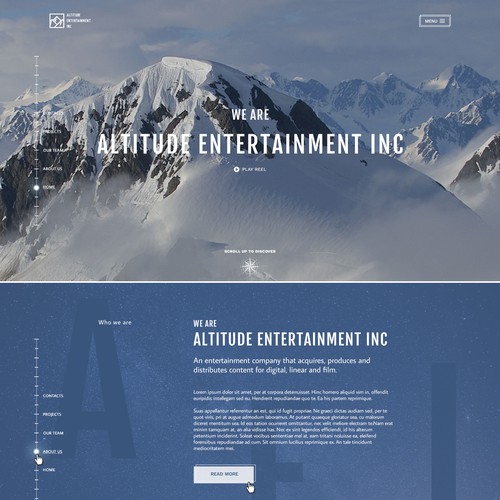 Website for Altitude Entertainment