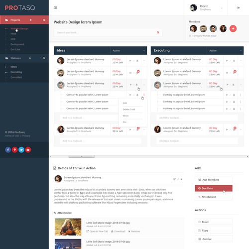 UI/UX Design for Project management Tool