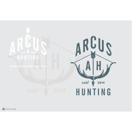 Create a unique bowhunting/archery logo for Arcus Hunting