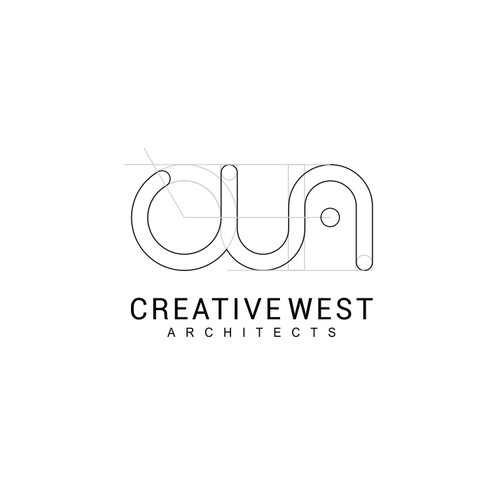 logo concept for creative west architects