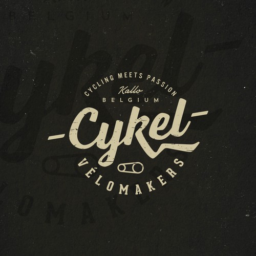 Create a retro, catchy branding style for a bike shop.