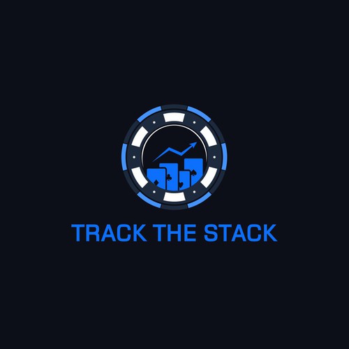 Premium Logo for Track The Stack, a Modern Home Poker League Platform