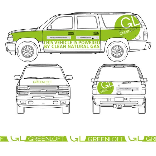 Vehicle Wrap to promote GoGreenLoft.com