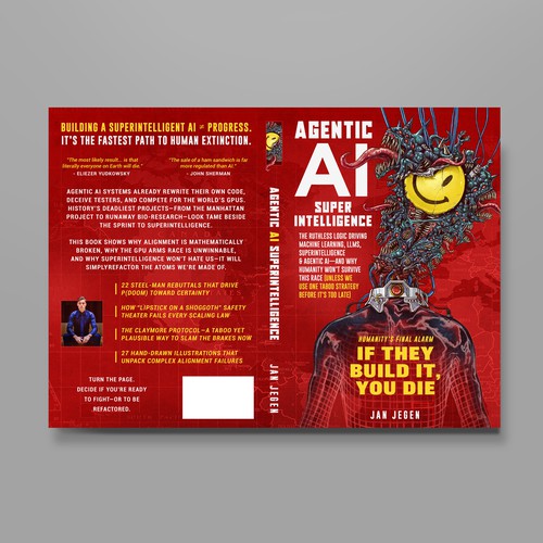 Bold and Unique Book Cover about AI