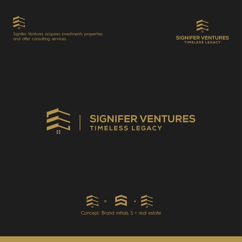 A modern logomark created for a real estate company