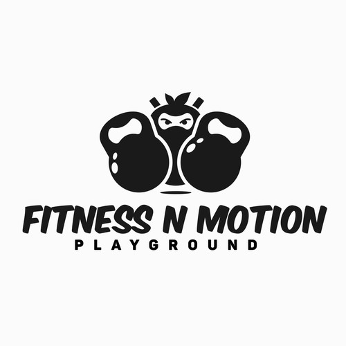 Playful logo for fitness center