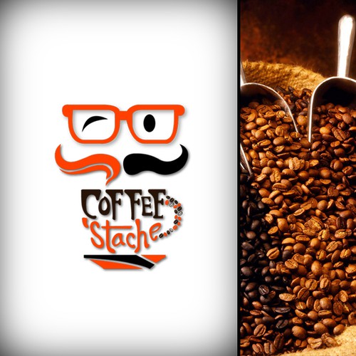Want a "hipster-cool" coffee logo - Coffee 'Stache