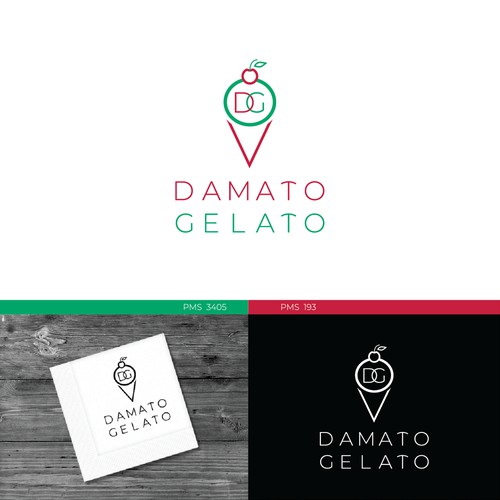 Minimalistic, Modern Logo for Gelato Catering Company