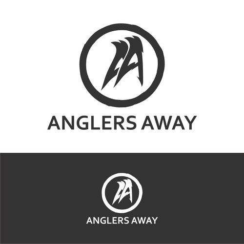 abstract logo mark for anglers away
