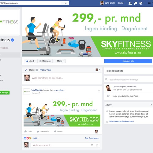 Skyfitness facebook cover