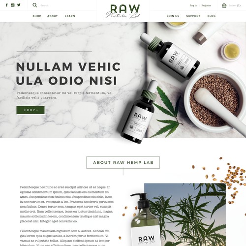 Hemp Health Products Homepage