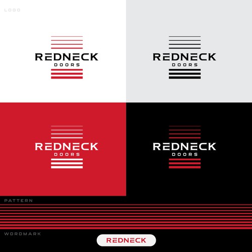 Redneck  doors - modern minimal logo