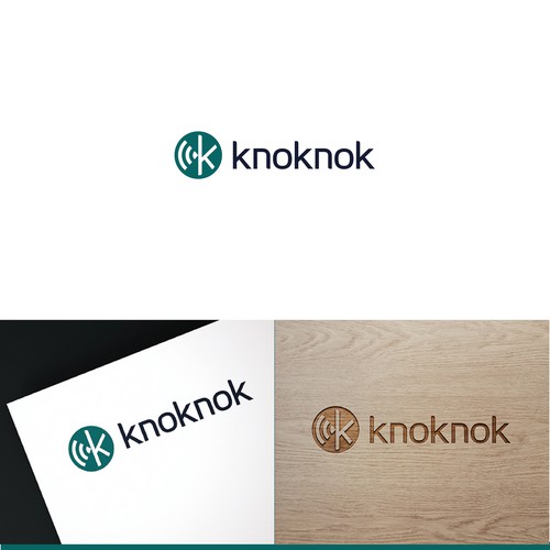 Knoknok Connected Doorbell Logo Design.