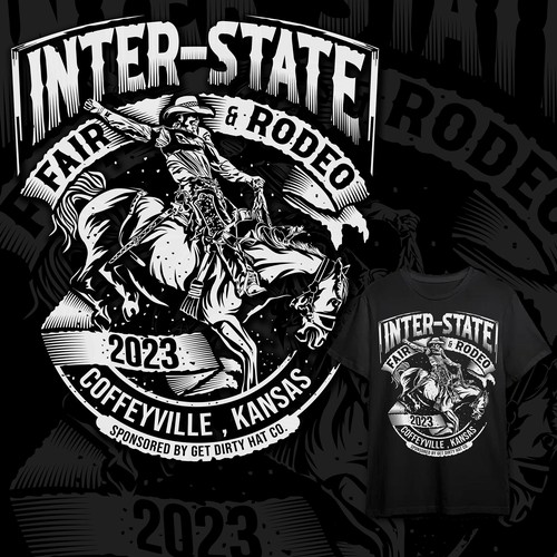 Tshirt design for Inter-State Fair & Rodeo 2023