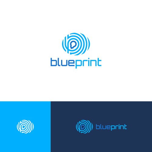 Blue fingerprint