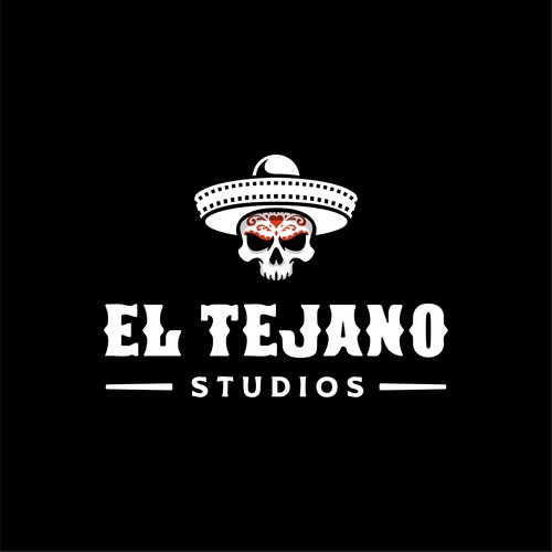 El Tejano Studios - Mariachi Skull & Sombrero Logo