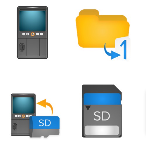 icons for backup photo device 