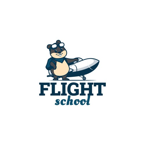 flight school cartoon style