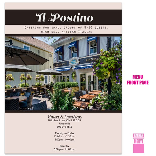 Il Postino - Menu Front Page