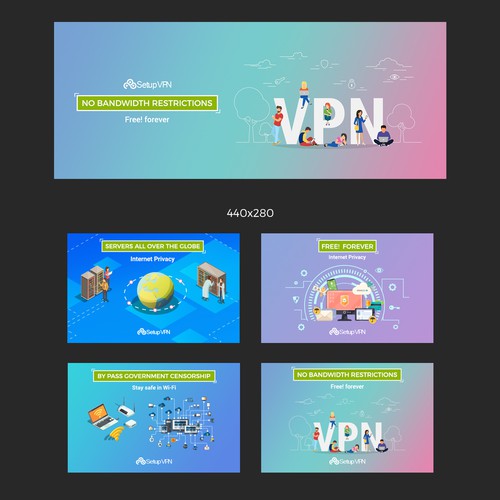 Banner designs for Google Chrome Store Hoxx